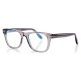 Tom Ford - Blue Block - Occhiali da Vista Squadrati - Grigio - FT5820-B - Occhiali da Vista - Tom Ford Eyewear