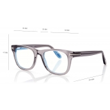 Tom Ford - Blue Block - Occhiali da Vista Squadrati - Grigio - FT5820-B - Occhiali da Vista - Tom Ford Eyewear