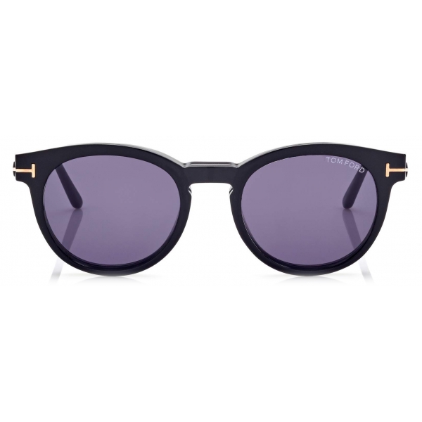 Tom Ford - Blue Block  - Occhiali da Vista Rotondi con clip - Nero - FT5823-HB - Occhiali da Vista - Tom Ford Eyewear