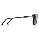 Tom Ford - Blue Block  - Occhiali da Vista Rotondi con clip - Nero - FT5823-HB - Occhiali da Vista - Tom Ford Eyewear