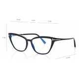 Tom Ford - Blue Block Cat Eye Optical Glasses - Cat Eye Optical Glasses - Black - FT5825-B - Optical Glasses - Tom Ford Eyewear