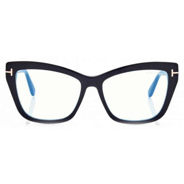 Tom Ford - Blue Block - Occhiali da Vista Squadrati Cat Eye - Nero - FT5826-B - Occhiali da Vista - Tom Ford Eyewear