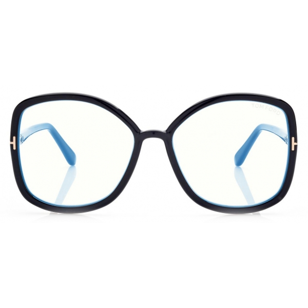 Tom Ford - Blue Block - Occhiali da Vista a Farfalla - Nero - FT5845-B - Occhiali da Vista - Tom Ford Eyewear