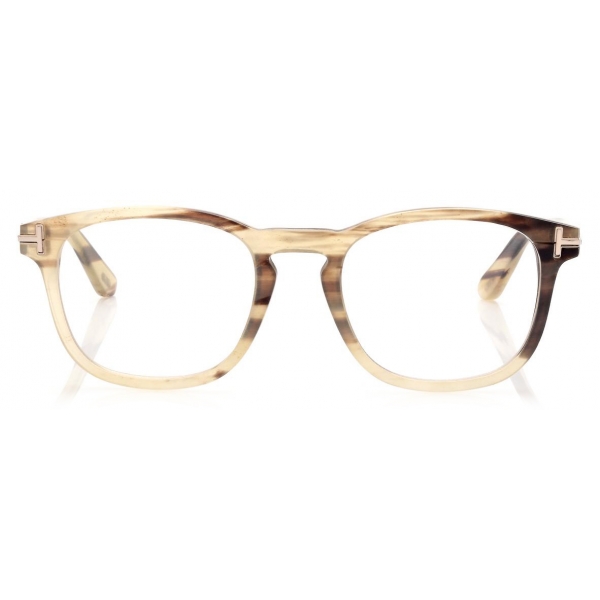 Tom Ford - Soft Square - Square Optical Glasses - Green Horn - FT5849-P - Optical Glasses - Tom Ford Eyewear