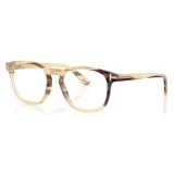 Tom Ford - Soft Square - Square Optical Glasses - Green Horn - FT5849-P - Optical Glasses - Tom Ford Eyewear