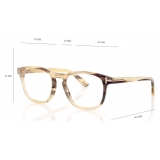 Tom Ford - Soft Square - Square Optical Glasses - Green Horn - FT5849-P - Optical Glasses - Tom Ford Eyewear