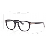 Tom Ford - Soft Square - Occhiali da Vista Squadrati - Corno Nero - FT5849-P - Occhiali da Vista - Tom Ford Eyewear