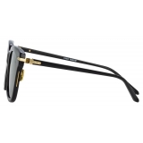 Linda Farrow - Empire D-Frame Sunglasses in Black - LF28AC5SUN - Linda Farrow Eyewear