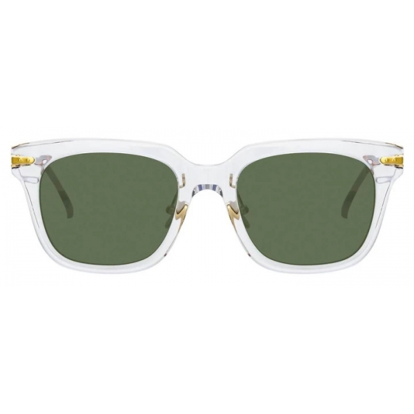 Linda Farrow - Empire D-Frame Sunglasses in Clear - LF28C7SUN - Linda Farrow Eyewear