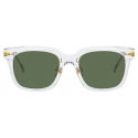 Linda Farrow - Empire D-Frame Sunglasses in Clear - LF28C7SUN - Linda Farrow Eyewear