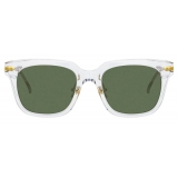 Linda Farrow - Empire D-Frame Sunglasses in Clear - LF28C7SUN - Linda Farrow Eyewear