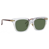 Linda Farrow - Empire D-Frame Sunglasses in Clear - LF28C7SUN - Linda Farrow Eyewear