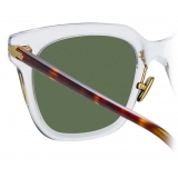 Linda Farrow - Empire D-Frame Sunglasses in Clear - LF28C7SUN - Linda Farrow Eyewear