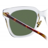 Linda Farrow - Empire D-Frame Sunglasses in Clear - LF28AC7SUN - Linda Farrow Eyewear