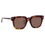 Linda Farrow - Empire D-Frame Sunglasses in Tortoiseshell - LF28C6SUN - Linda Farrow Eyewear