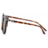 Linda Farrow - Empire D-Frame Sunglasses in Tortoiseshell - LF28C6SUN - Linda Farrow Eyewear