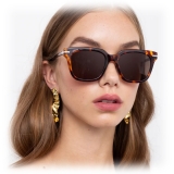 Linda Farrow - Empire D-Frame Sunglasses in Tortoiseshell - LF28C6SUN - Linda Farrow Eyewear