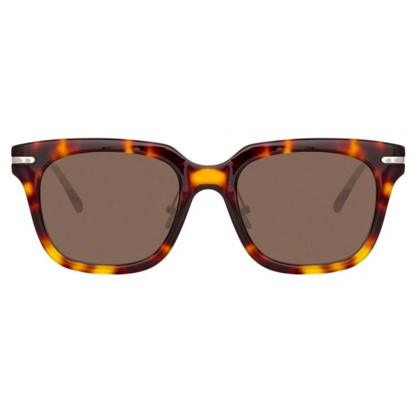 Linda Farrow - Empire D-Frame Sunglasses in Tortoiseshell - LF28AC6SUN - Linda Farrow Eyewear