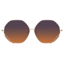 Linda Farrow - Fawcet Hexagon Sunglasses in Light Gold - LFL1010C2SUN - Linda Farrow Eyewear