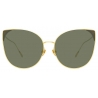Linda Farrow - Occhiali da Sole Cat-Eye Flyer in Oro Giallo - LFL895C10SUN - Linda Farrow Eyewear