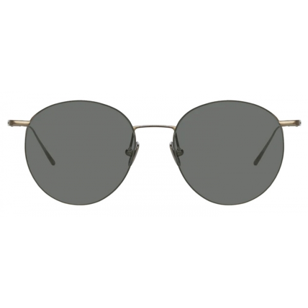 Linda Farrow - Foster Oval Sunglasses in Nickel - LF34C8SUN - Linda Farrow Eyewear