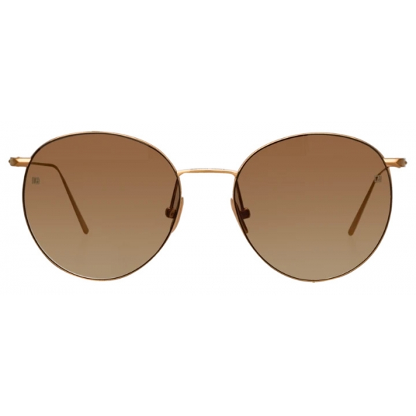 Linda Farrow - Foster Oval Sunglasses in Rose Gold - LF34C7SUN - Linda Farrow Eyewear