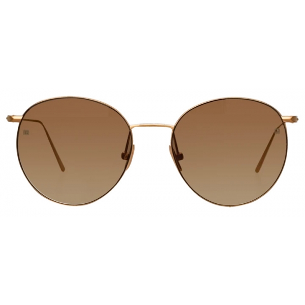 Linda Farrow - Foster Oval Sunglasses in Rose Gold - LF34C7SUN - Linda ...