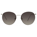 Linda Farrow - Foster Oval Sunglasses in White Gold - LF34C6SUN - Linda Farrow Eyewear