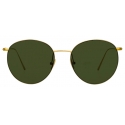 Linda Farrow - Foster Oval Sunglasses in Yellow Gold - LF34C5SUN - Linda Farrow Eyewear