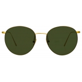 Linda Farrow - Foster Oval Sunglasses in Yellow Gold - LF34C5SUN - Linda Farrow Eyewear