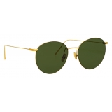 Linda Farrow - Foster Oval Sunglasses in Yellow Gold - LF34C5SUN - Linda Farrow Eyewear