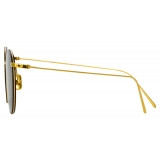 Linda Farrow - Foster Oval Sunglasses in Yellow Gold - LF34C5SUN - Linda Farrow Eyewear