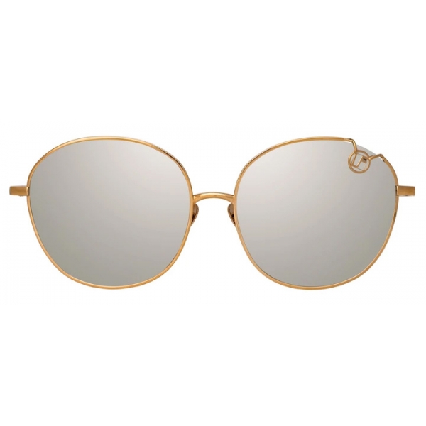 Linda Farrow - Hannah Cat-Eye Sunglasses in Rose Gold and Platinum - LFL1054C5SUN - Linda Farrow Eyewear