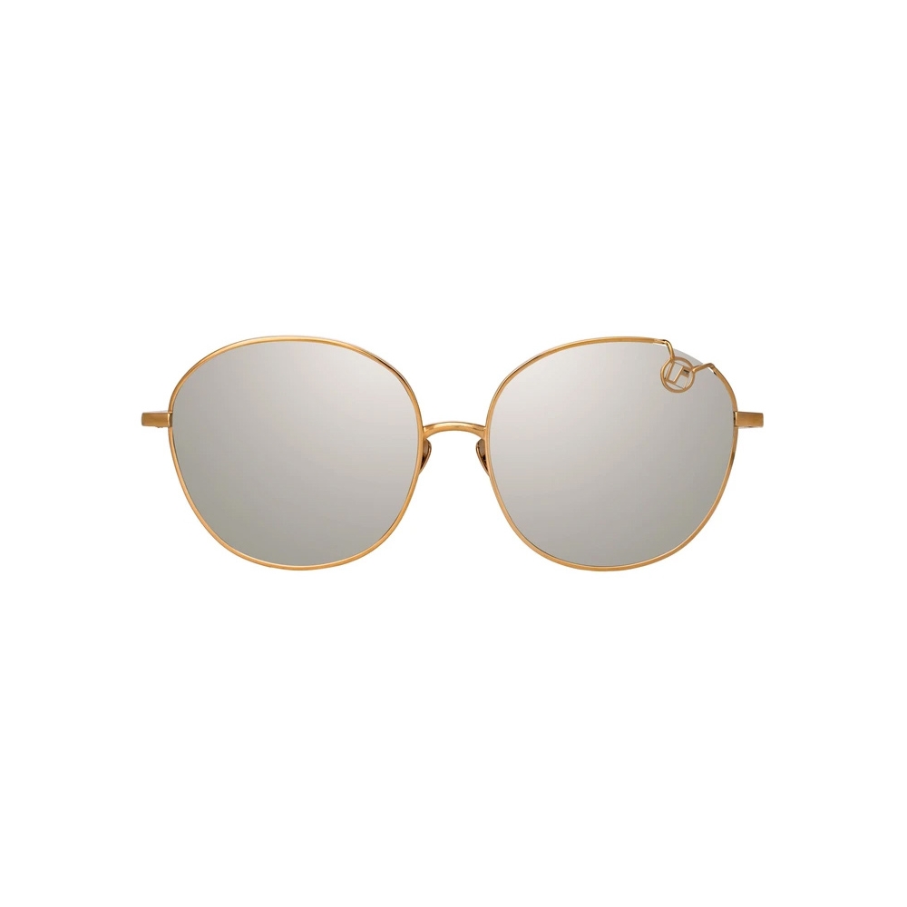 Linda Farrow - Hannah Cat-Eye Sunglasses in Rose Gold and Platinum -  LFL1054C5SUN - Linda Farrow Eyewear - Avvenice