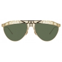 Linda Farrow - Huston Aviator Sunglasses in Light Gold - LFL1005C4SUN - Linda Farrow Eyewear