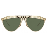 Linda Farrow - Huston Aviator Sunglasses in Light Gold - LFL1005C4SUN - Linda Farrow Eyewear