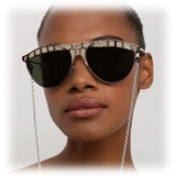 Linda Farrow - Huston Aviator Sunglasses in Light Gold - LFL1005C4SUN - Linda Farrow Eyewear