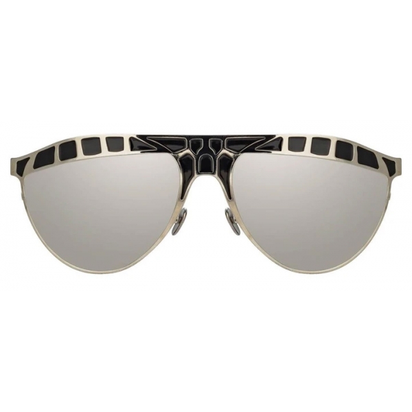 Linda Farrow - Huston Aviator Sunglasses in White Gold - LFL1005C5SUN - Linda Farrow Eyewear