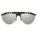 Linda Farrow - Huston Aviator Sunglasses in White Gold - LFL1005C5SUN - Linda Farrow Eyewear