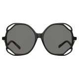 Linda Farrow - Jerry Oversized Sunglasses in Black - LFL1067C1SUN - Linda Farrow Eyewear