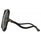 Linda Farrow - Jerry Oversized Sunglasses in Black - LFL1067C1SUN - Linda Farrow Eyewear