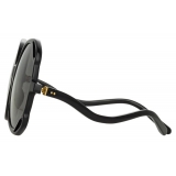 Linda Farrow - Occhiali da Sole Oversized Jerry in Nero - LFL1067C1SUN - Linda Farrow Eyewear