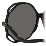 Linda Farrow - Occhiali da Sole Oversized Jerry in Nero - LFL1067C1SUN - Linda Farrow Eyewear