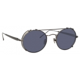 Linda Farrow - Jimi Oval Sunglasses in Nickel - LFL1038C6SUN - Linda Farrow Eyewear