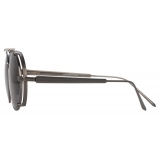 Linda Farrow - Jimi Oval Sunglasses in Nickel - LFL1038C6SUN - Linda Farrow Eyewear