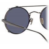 Linda Farrow - Jimi Oval Sunglasses in Nickel - LFL1038C6SUN - Linda Farrow Eyewear