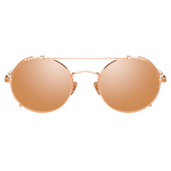 Linda Farrow - Jimi Oval Sunglasses in Rose Gold - LFL1038C3SUN - Linda Farrow Eyewear