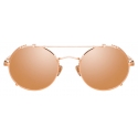 Linda Farrow - Jimi Oval Sunglasses in Rose Gold - LFL1038C3SUN - Linda Farrow Eyewear