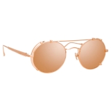 Linda Farrow - Jimi Oval Sunglasses in Rose Gold - LFL1038C3SUN - Linda Farrow Eyewear