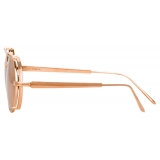 Linda Farrow - Jimi Oval Sunglasses in Rose Gold - LFL1038C3SUN - Linda Farrow Eyewear